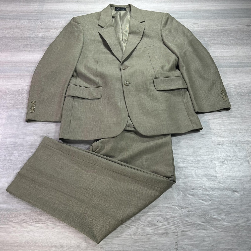 George Suit Mens 38 Short Jacket 30x28 Pants Tan Classic Fit 2 Piece Formal